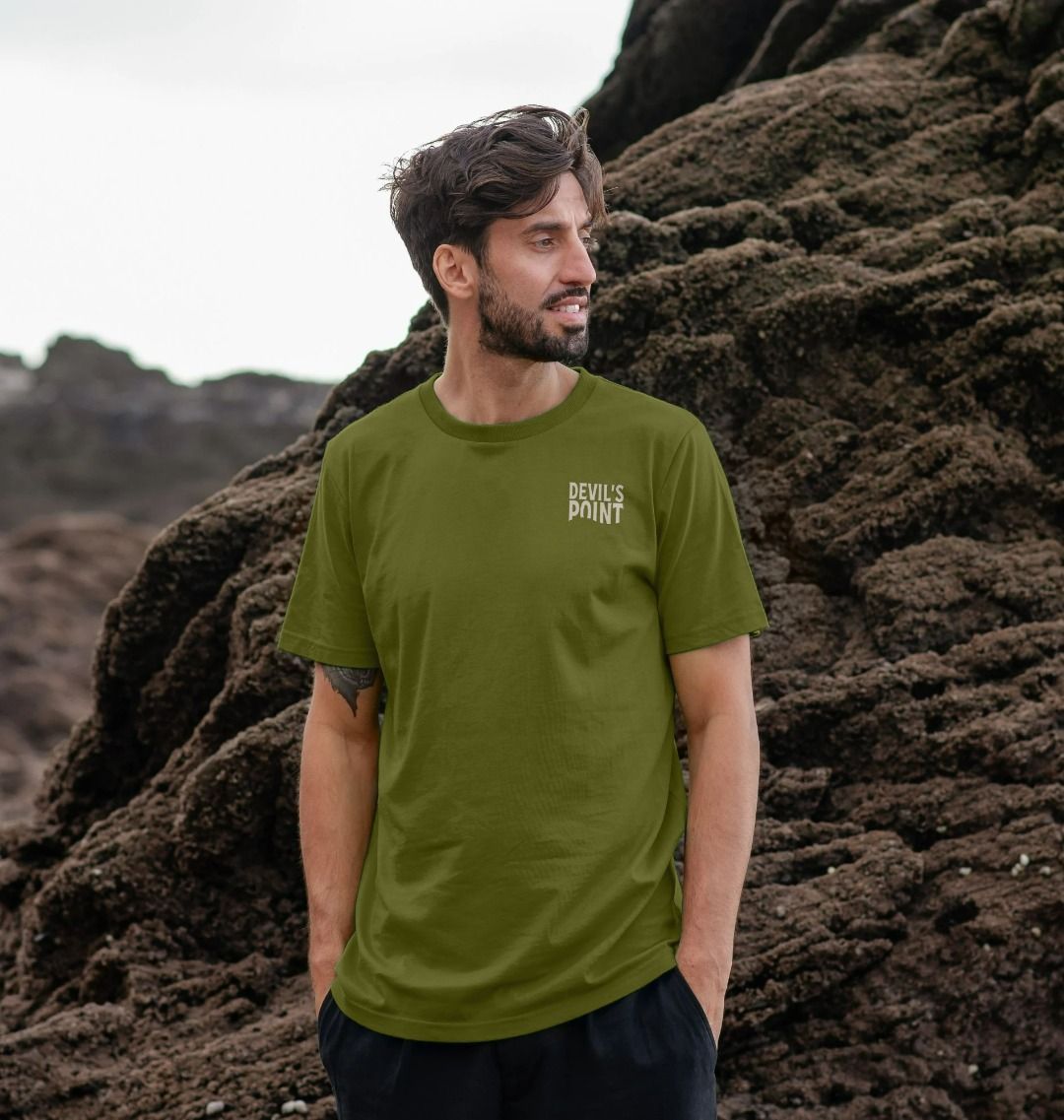 Men's Devil's Point Tee in Moss Green
